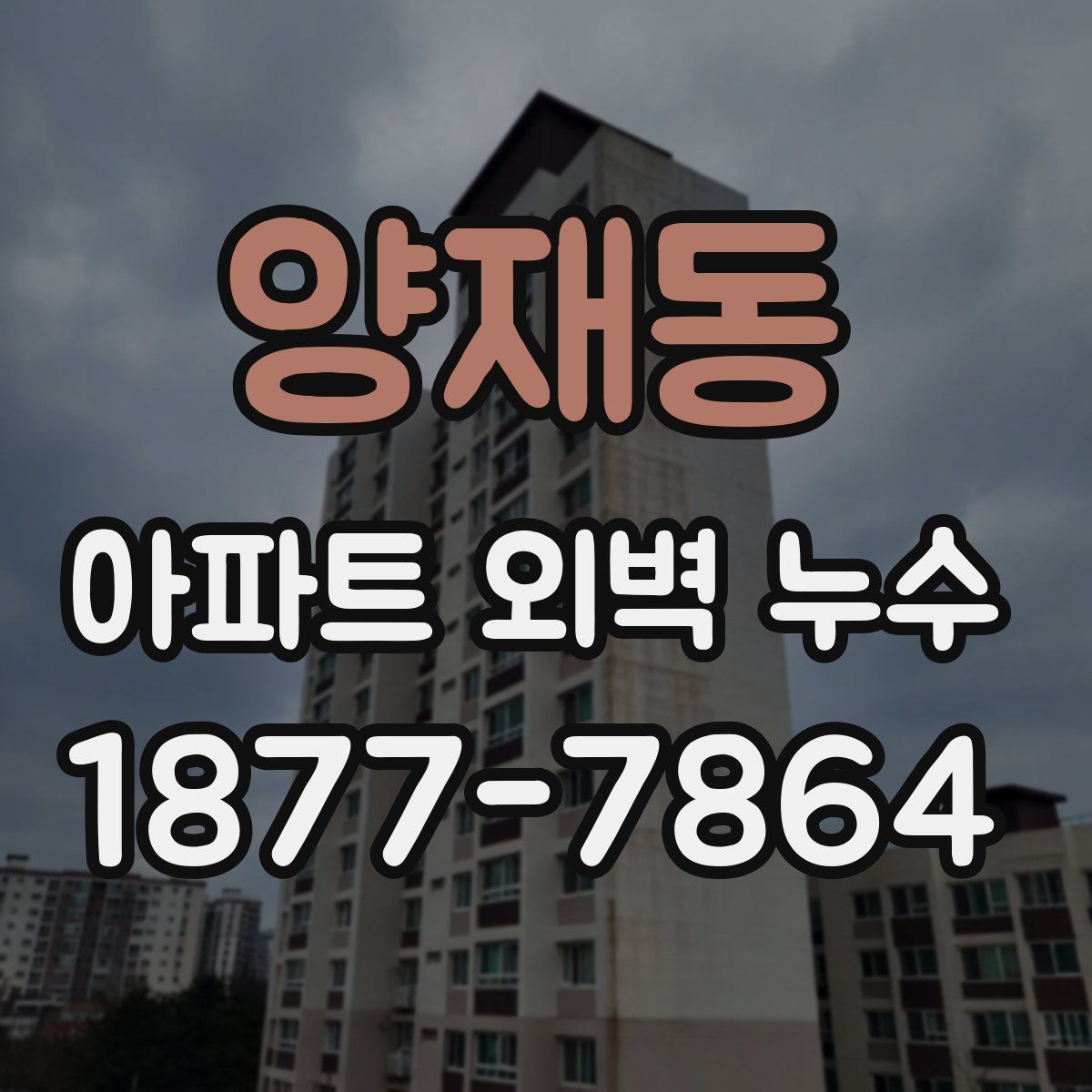 양재동 아파트 외벽 누수