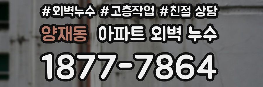 양재동 아파트 외벽 누수