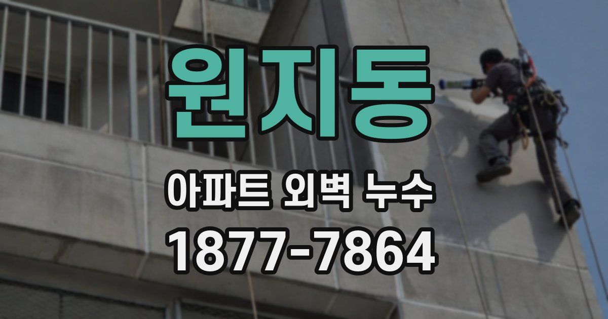원지동 아파트 외벽 누수