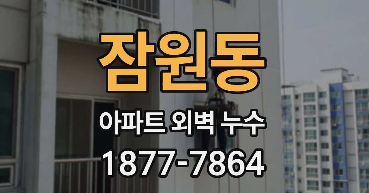 잠원동 아파트 외벽 누수