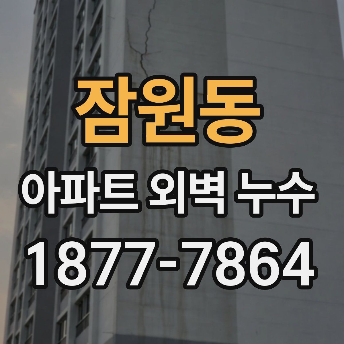 잠원동 아파트 외벽 누수