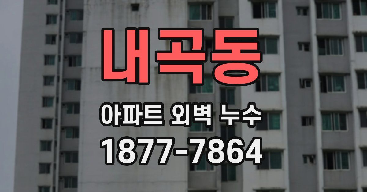 내곡동 아파트 외벽 누수