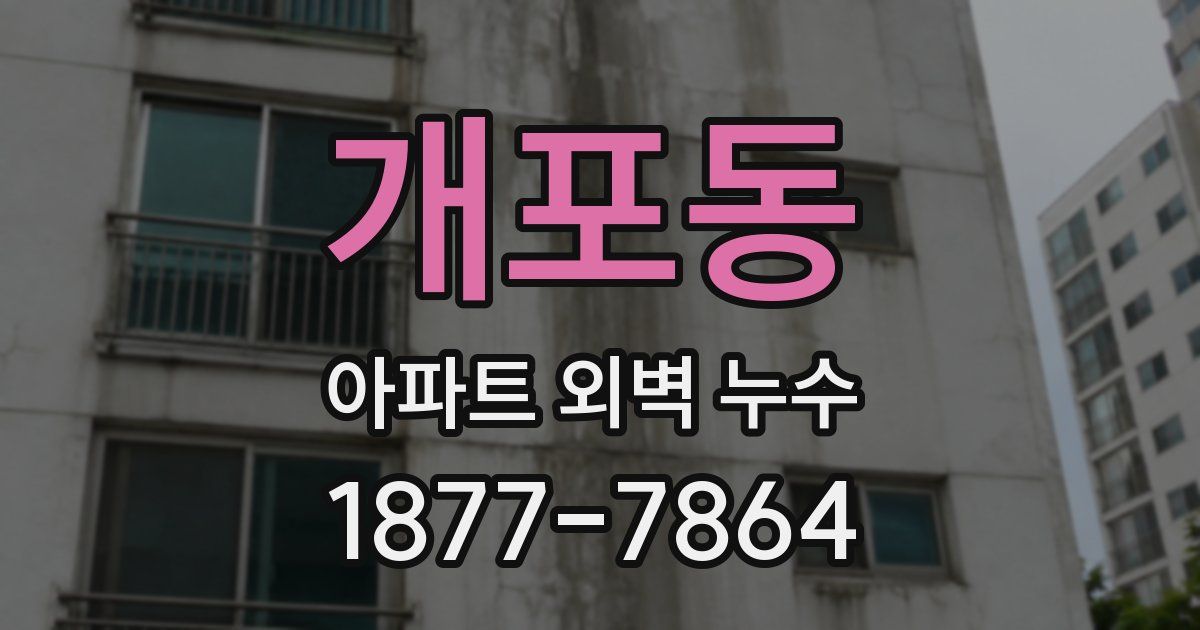 개포동 아파트 외벽 누수