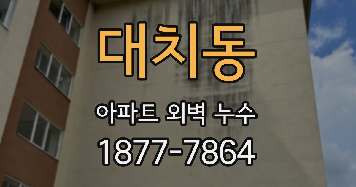 대치동 아파트 외벽 누수