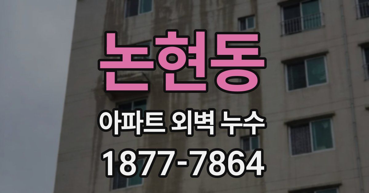 논현동 아파트 외벽 누수