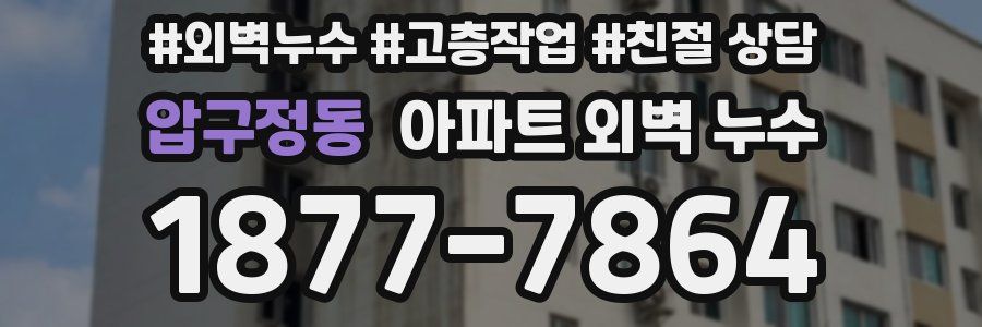 압구정동 아파트 외벽 누수