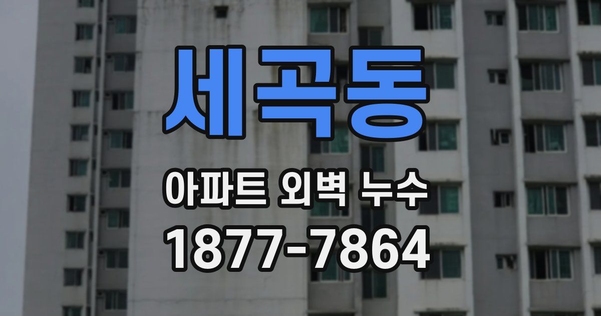 세곡동 아파트 외벽 누수