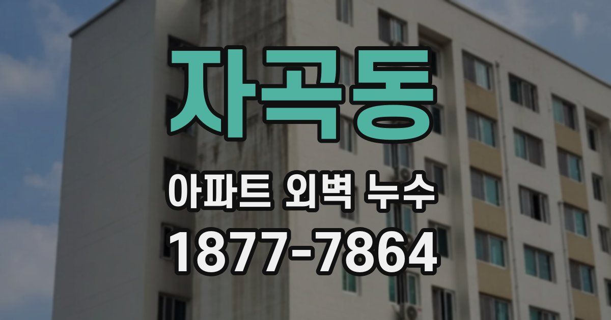 자곡동 아파트 외벽 누수