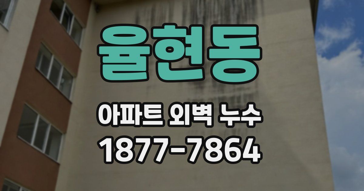 율현동 아파트 외벽 누수