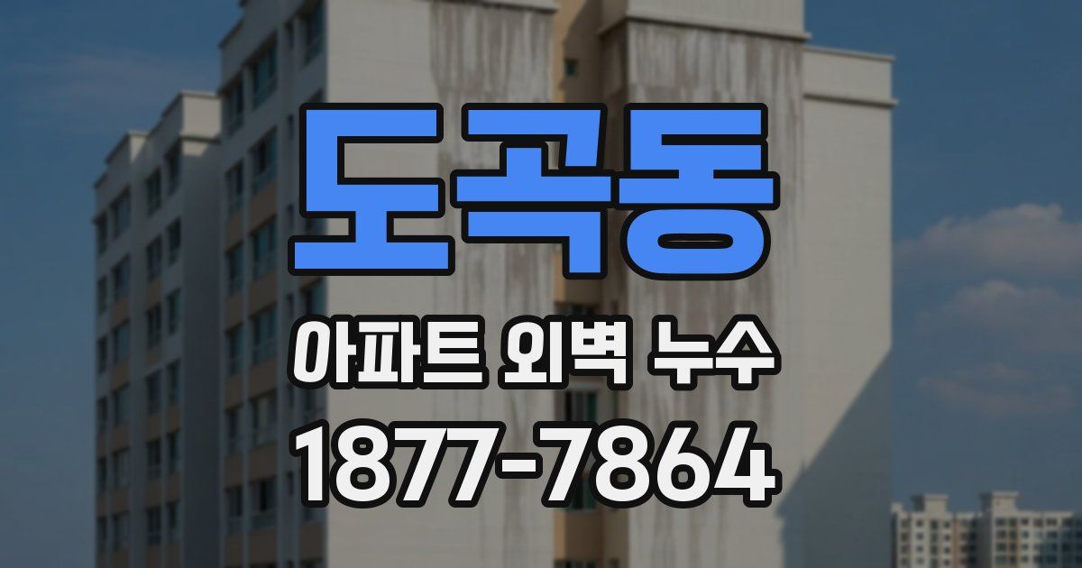 도곡동 아파트 외벽 누수