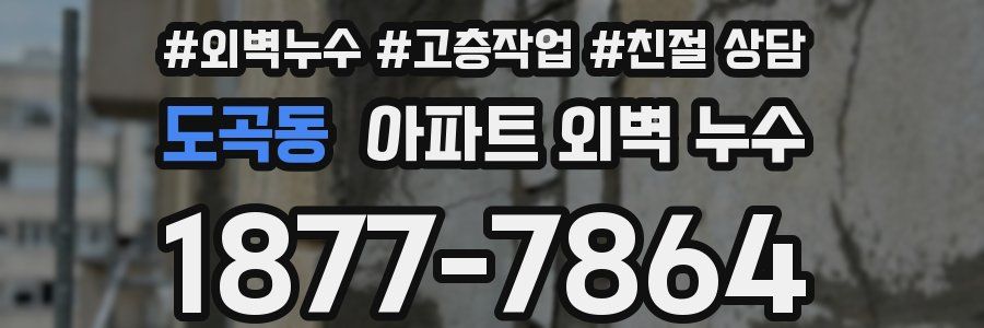 도곡동 아파트 외벽 누수