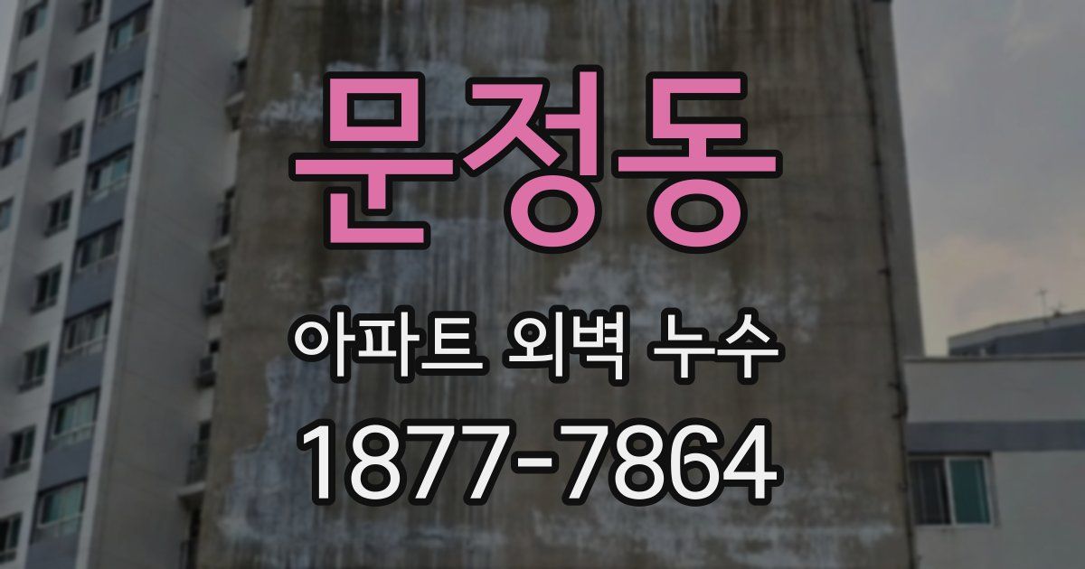 문정동 아파트 외벽 누수