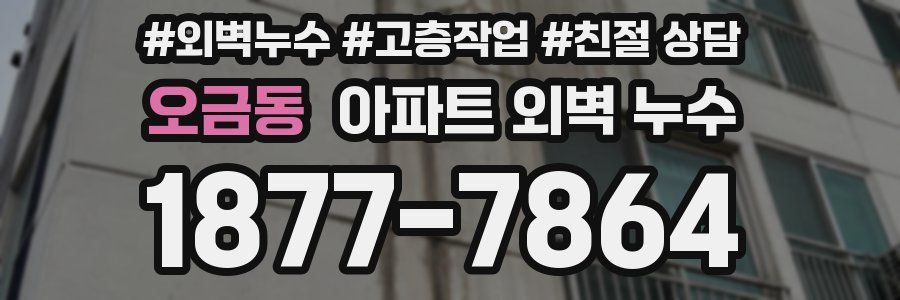 오금동 아파트 외벽 누수