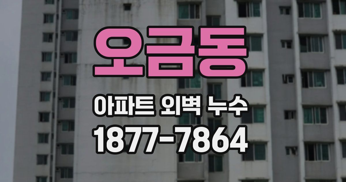 오금동 아파트 외벽 누수