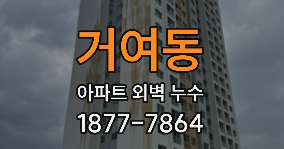거여동 아파트 외벽 누수