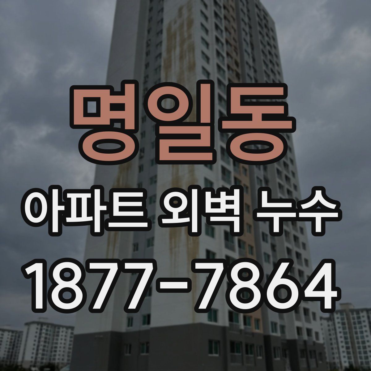 명일동 아파트 외벽 누수