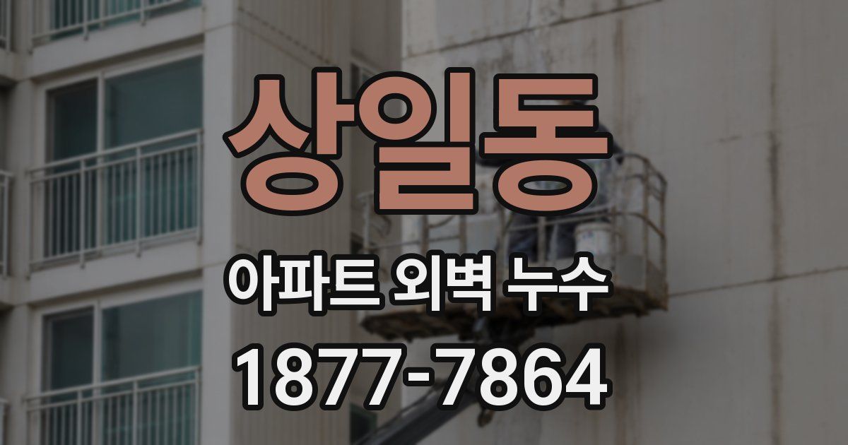 상일동 아파트 외벽 누수