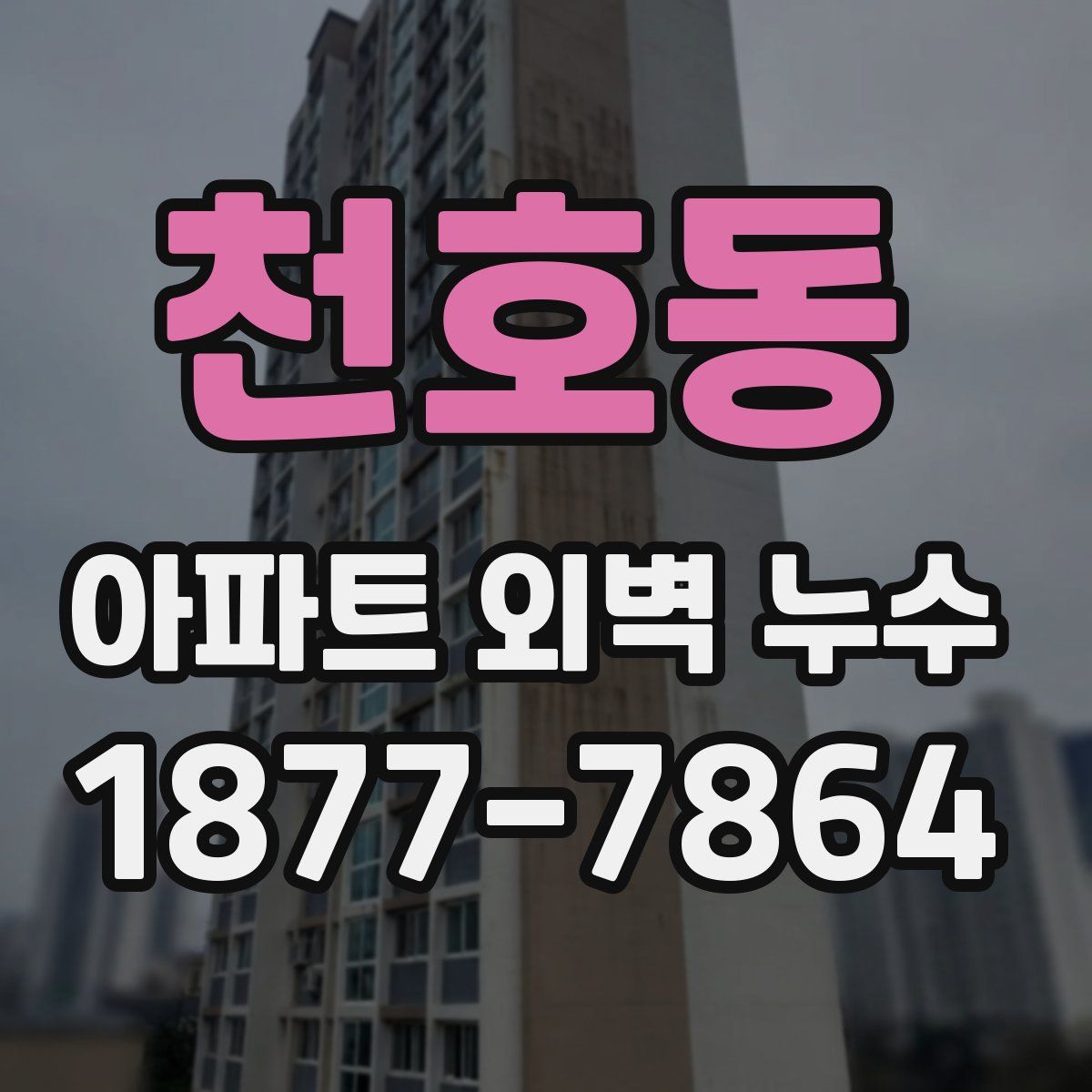 천호동 아파트 외벽 누수
