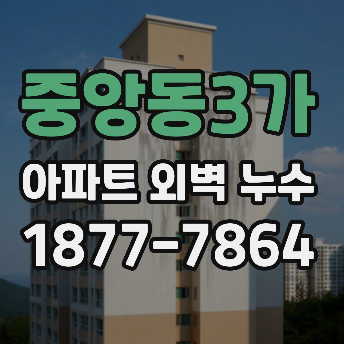 중앙동3가 아파트 외벽 누수