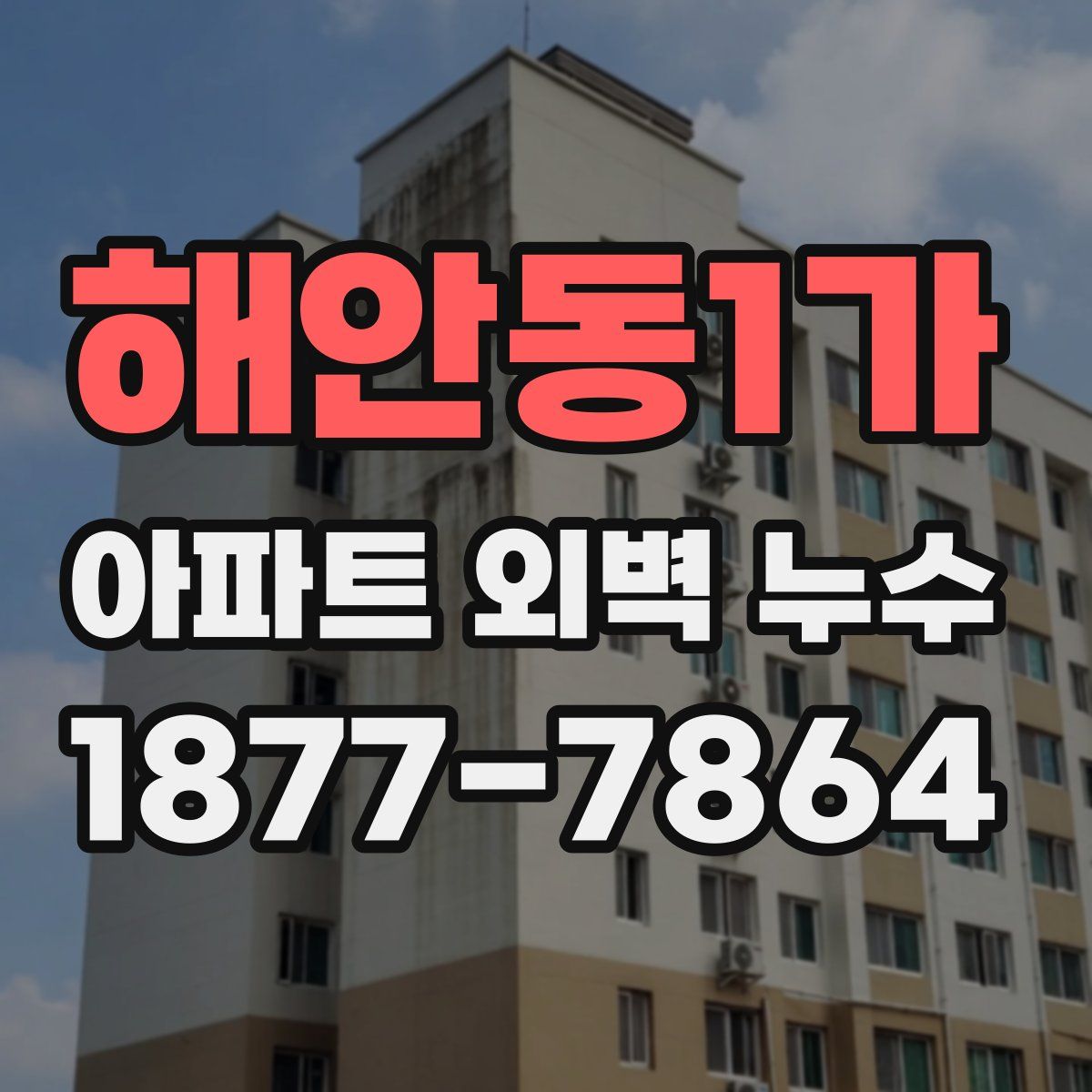 해안동1가 아파트 외벽 누수