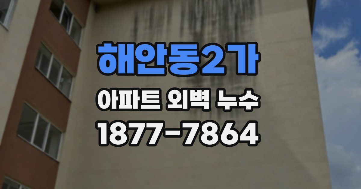 해안동2가 아파트 외벽 누수