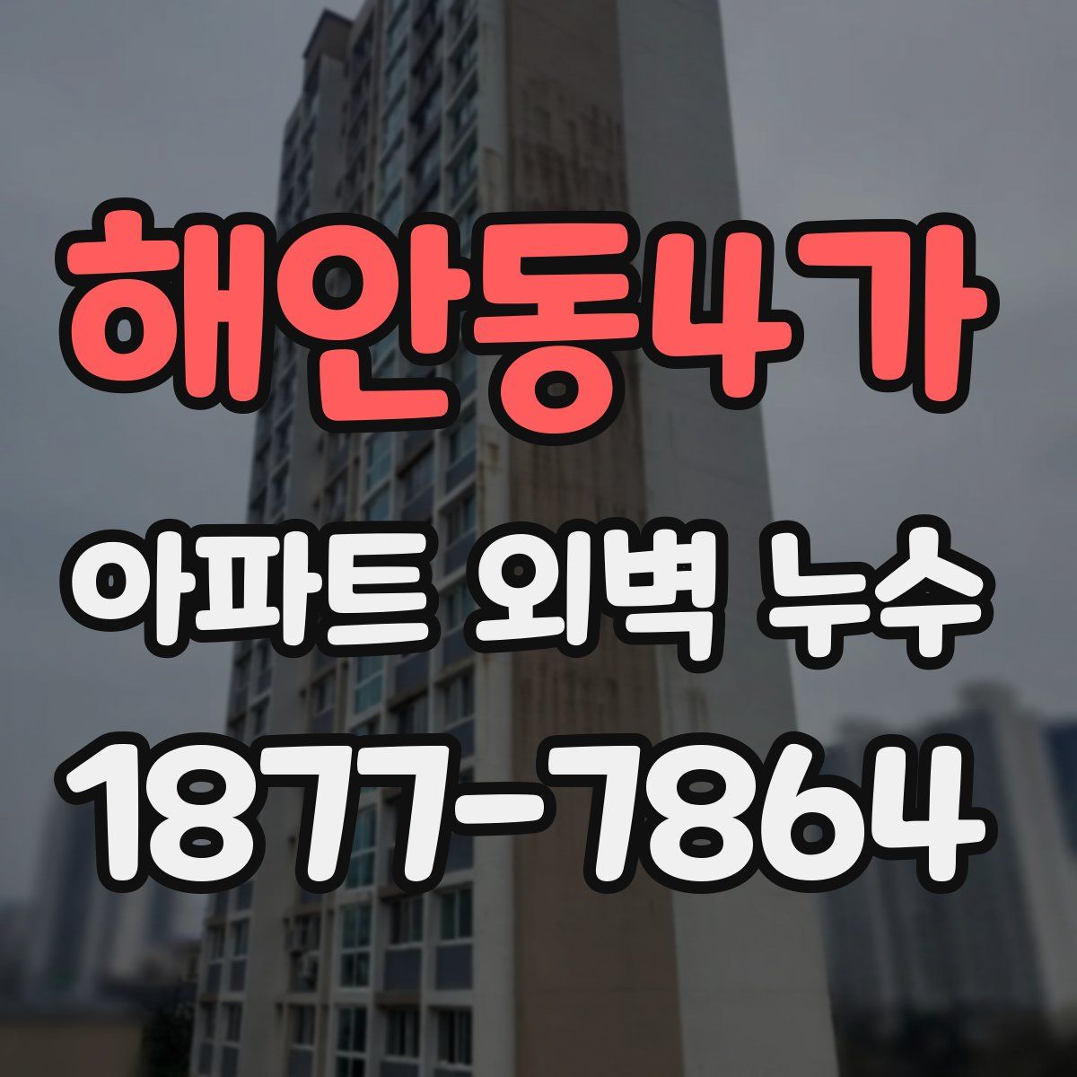 해안동4가 아파트 외벽 누수