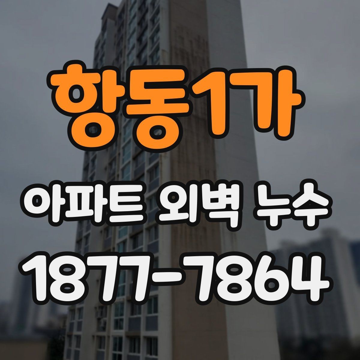 항동1가 아파트 외벽 누수 보수 시 공사 방식별 특징
