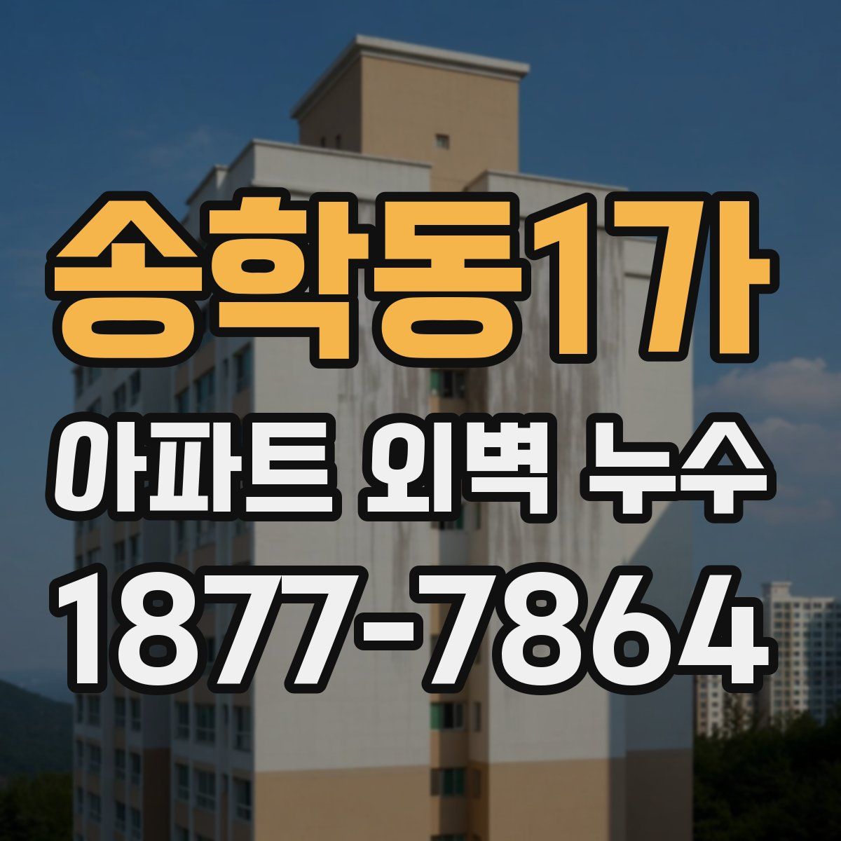 송학동1가 아파트 외벽 누수