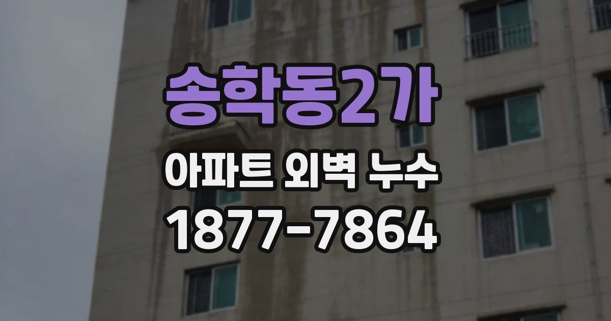 송학동2가 아파트 외벽 누수