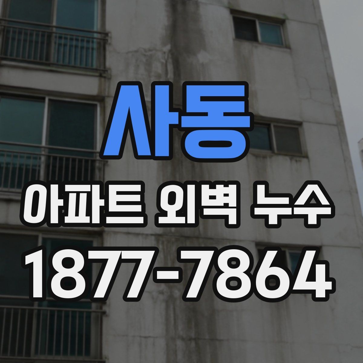 사동 아파트 외벽 누수 원인별 점검 방법 정리