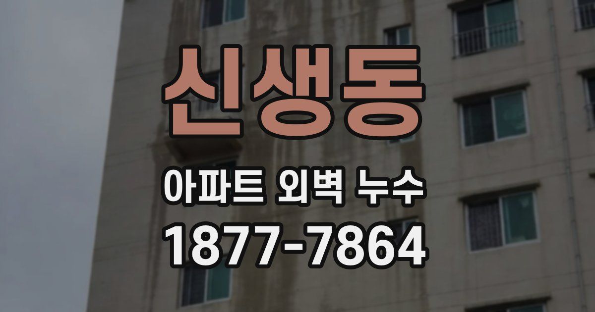 신생동 아파트 외벽 누수