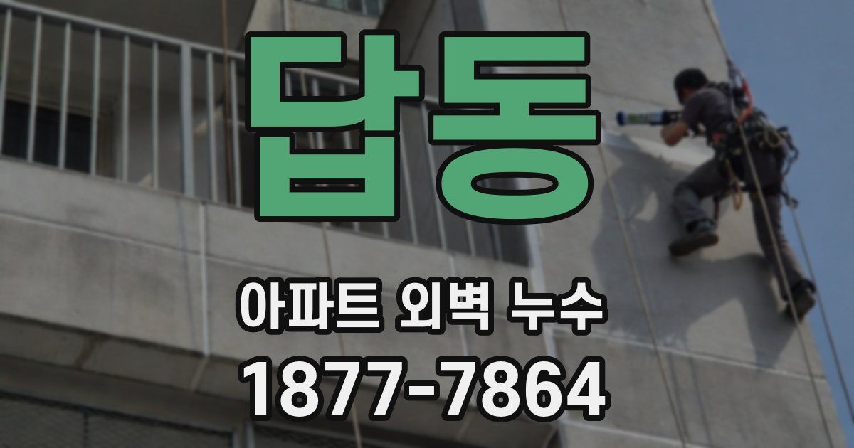 답동 아파트 외벽 누수
