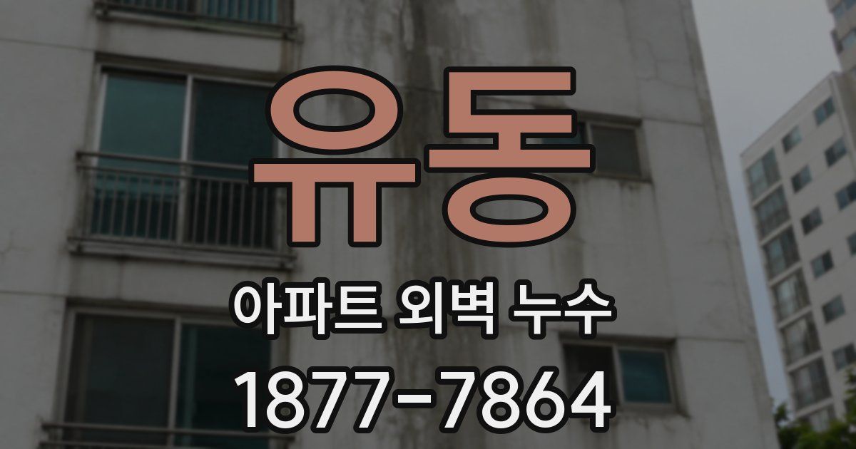 유동 아파트 외벽 누수