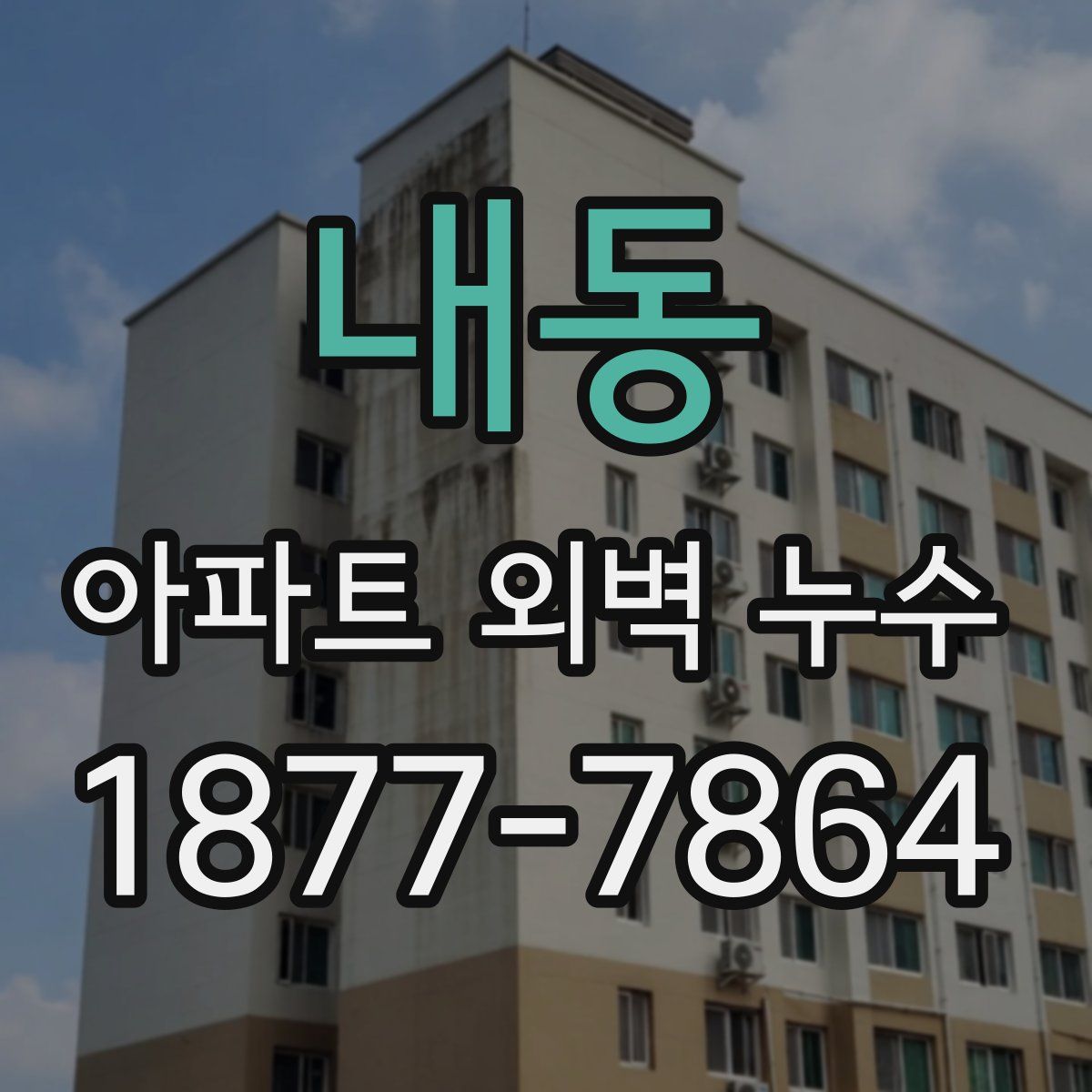 내동 아파트 외벽 누수