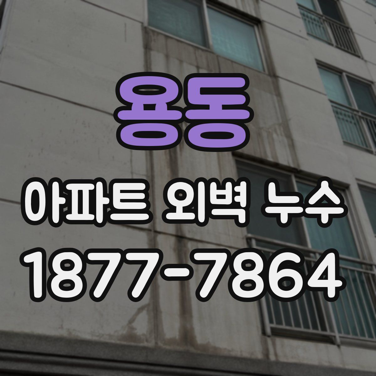 용동 아파트 외벽 누수