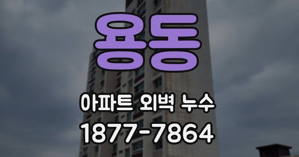 용동 아파트 외벽 누수