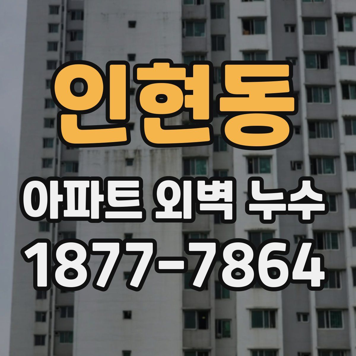 인현동 아파트 외벽 누수