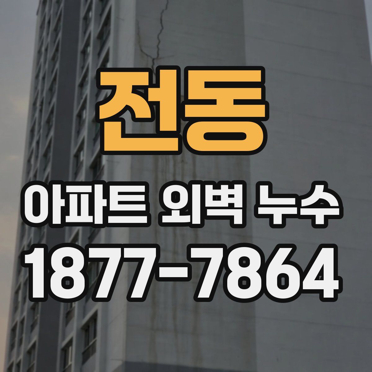 전동 아파트 외벽 누수