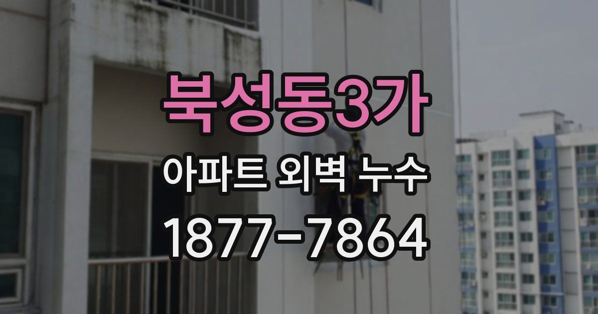 북성동3가 아파트 외벽 누수