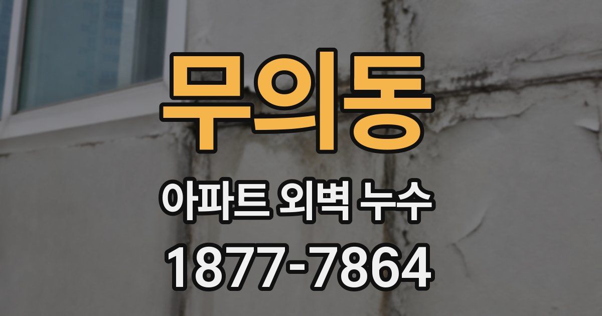 무의동 아파트 외벽 누수