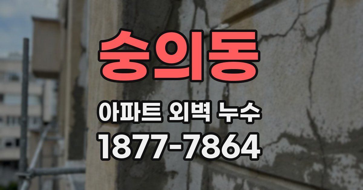 숭의동 아파트 외벽 누수