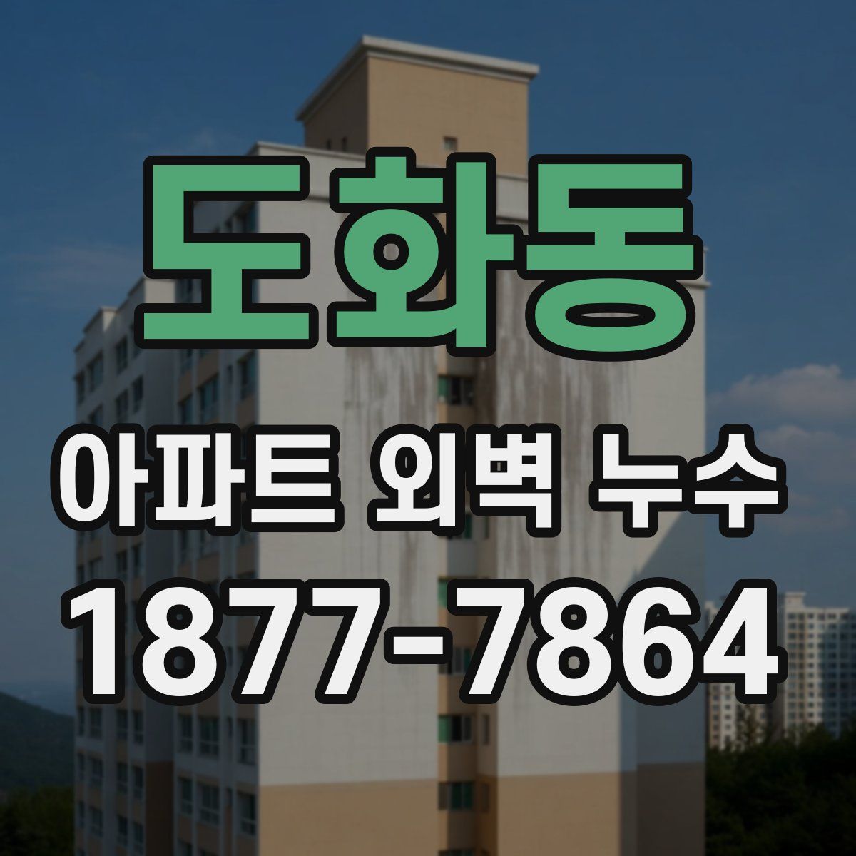 도화동 아파트 외벽 누수