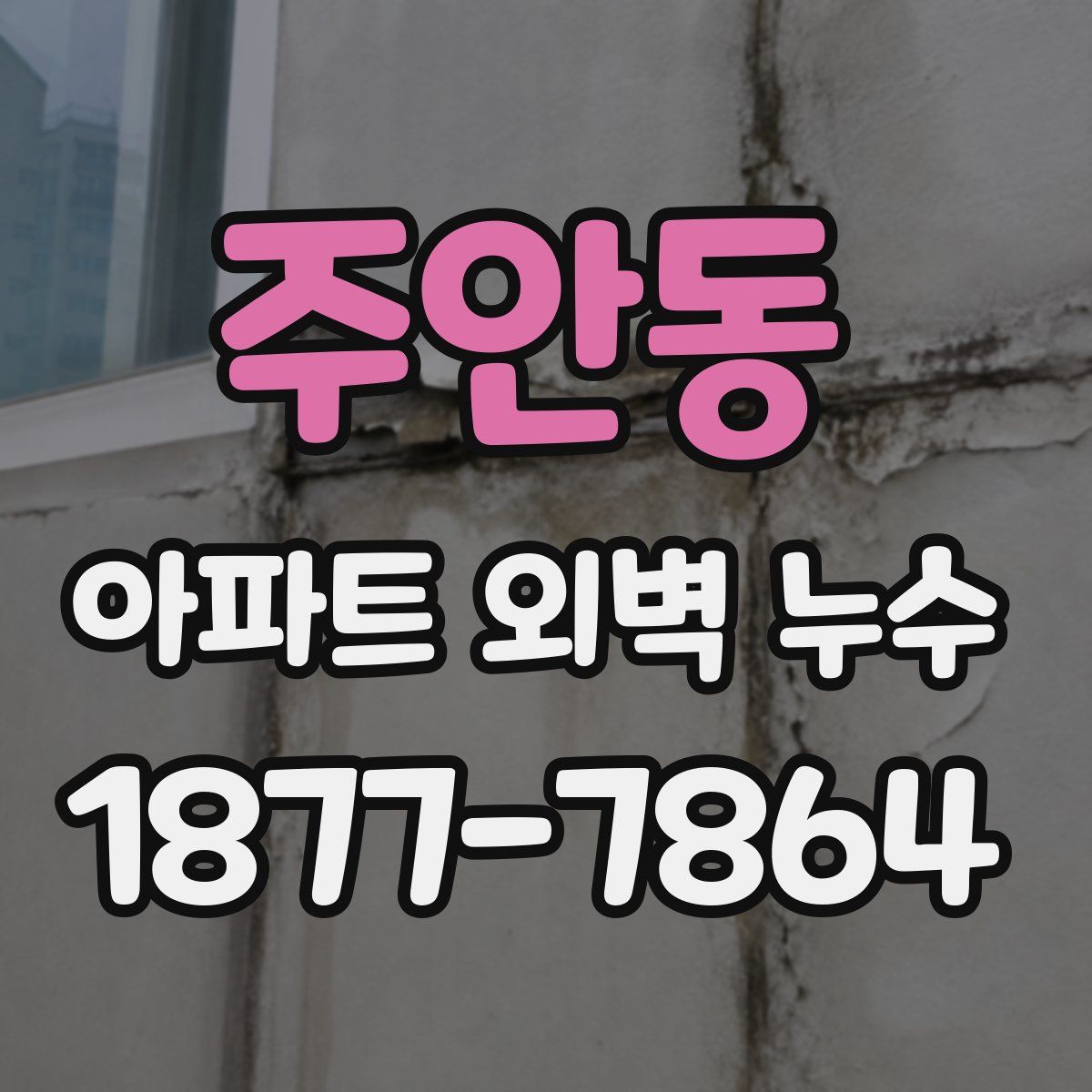 주안동 아파트 외벽 누수