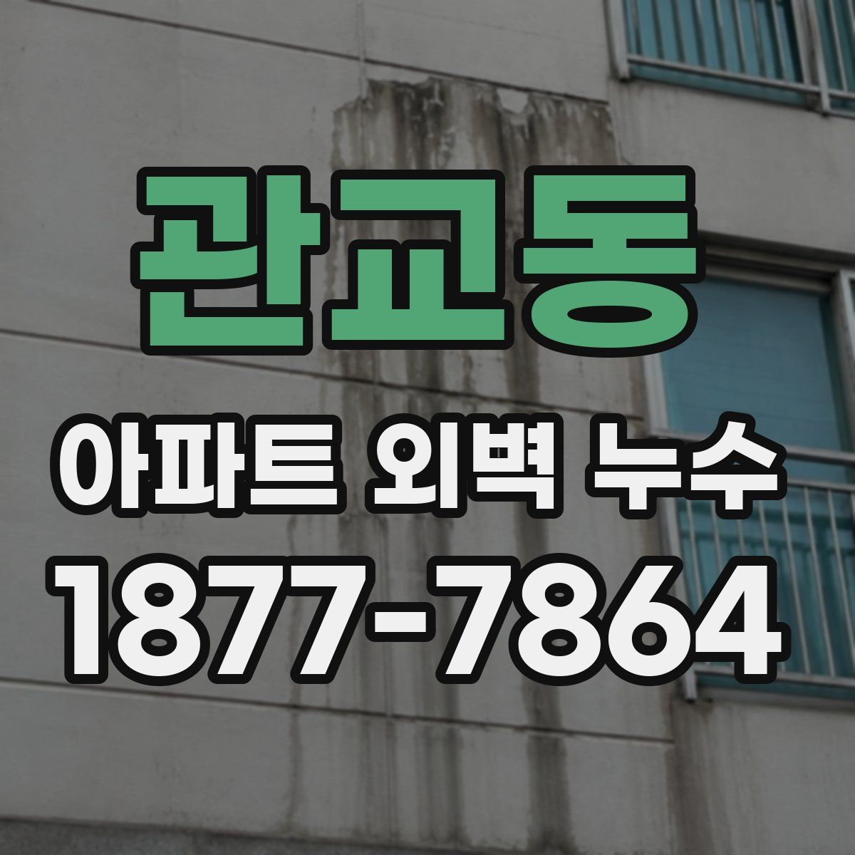 관교동 아파트 외벽 누수