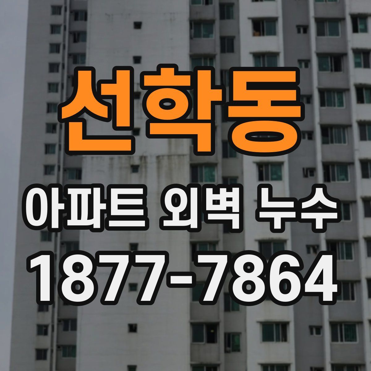 선학동 아파트 외벽 누수
