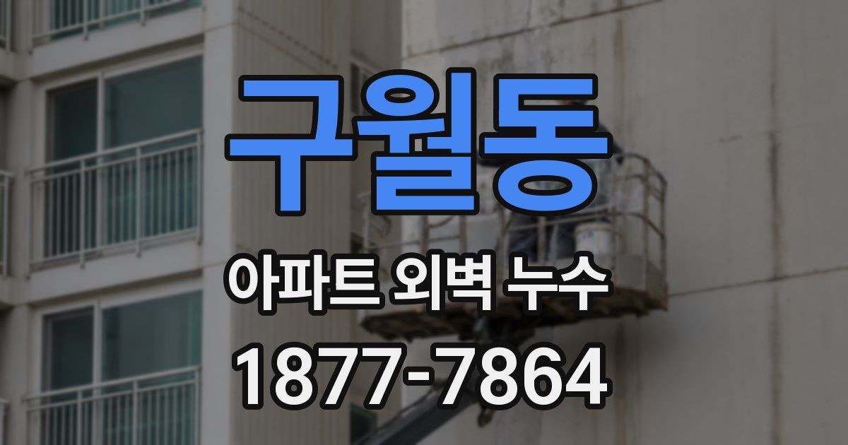 구월동 아파트 외벽 누수