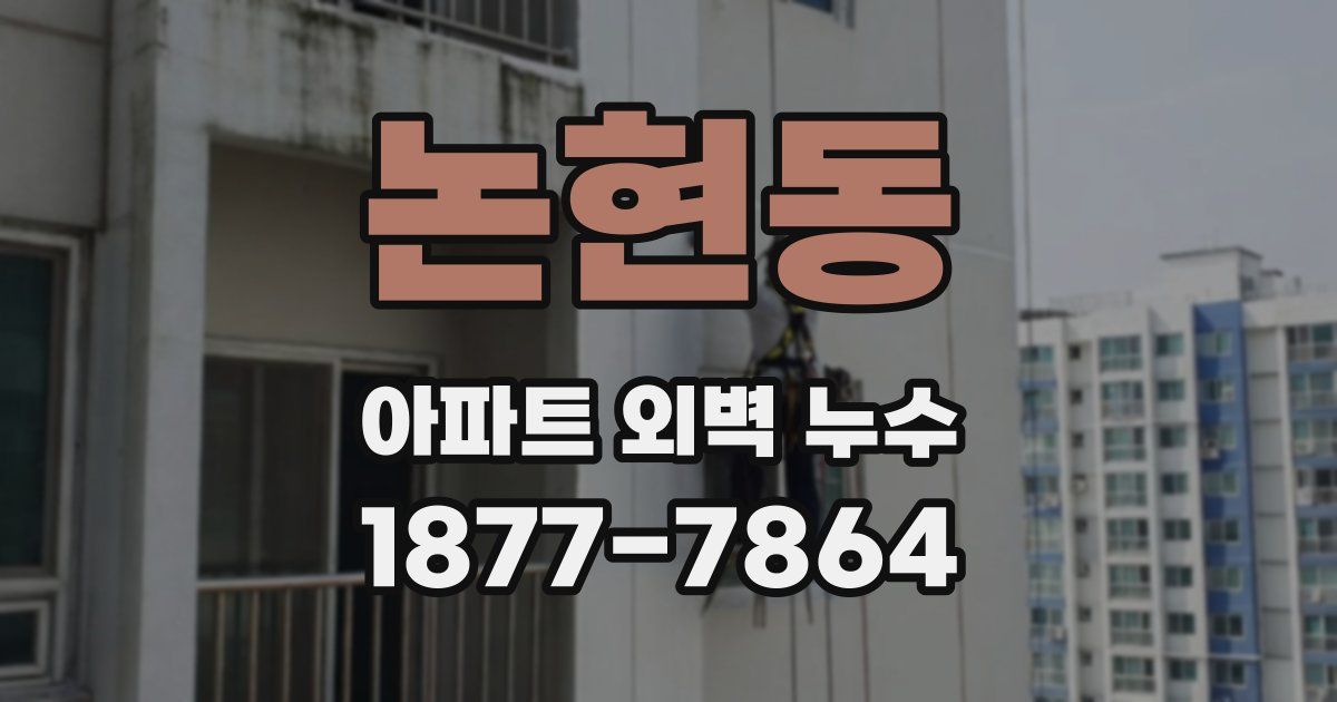 논현동 아파트 외벽 누수