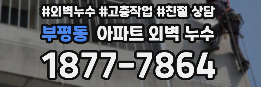 부평동 아파트 외벽 누수