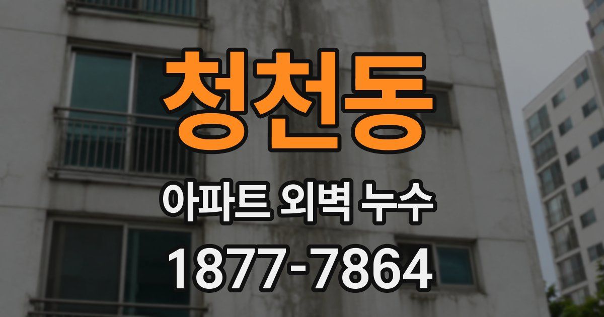 청천동 아파트 외벽 누수