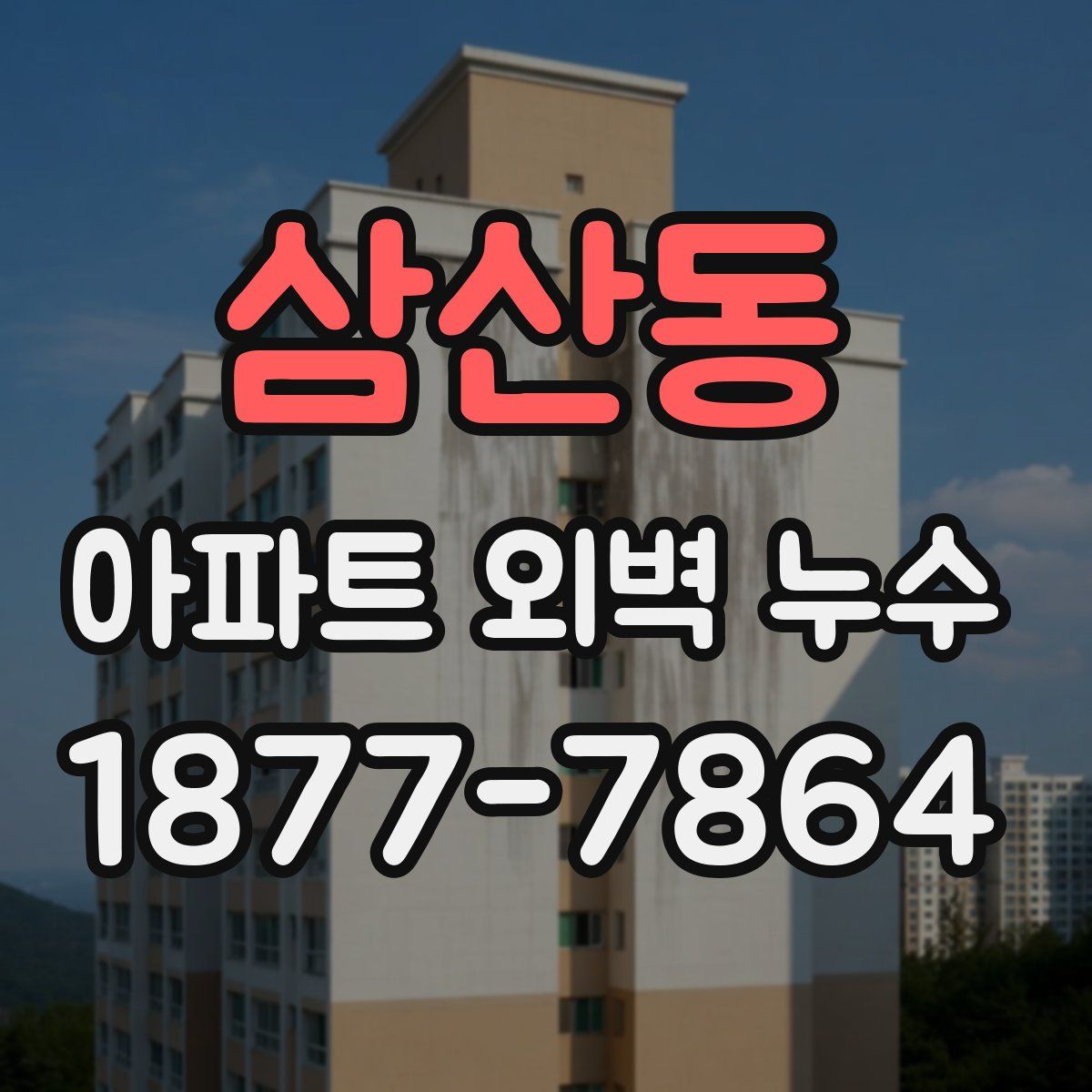 삼산동 아파트 외벽 누수